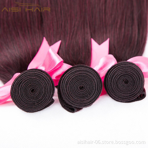 Aisi Hair Good selling Unprocessed Silky Straight Indian Human hair Weave Extension